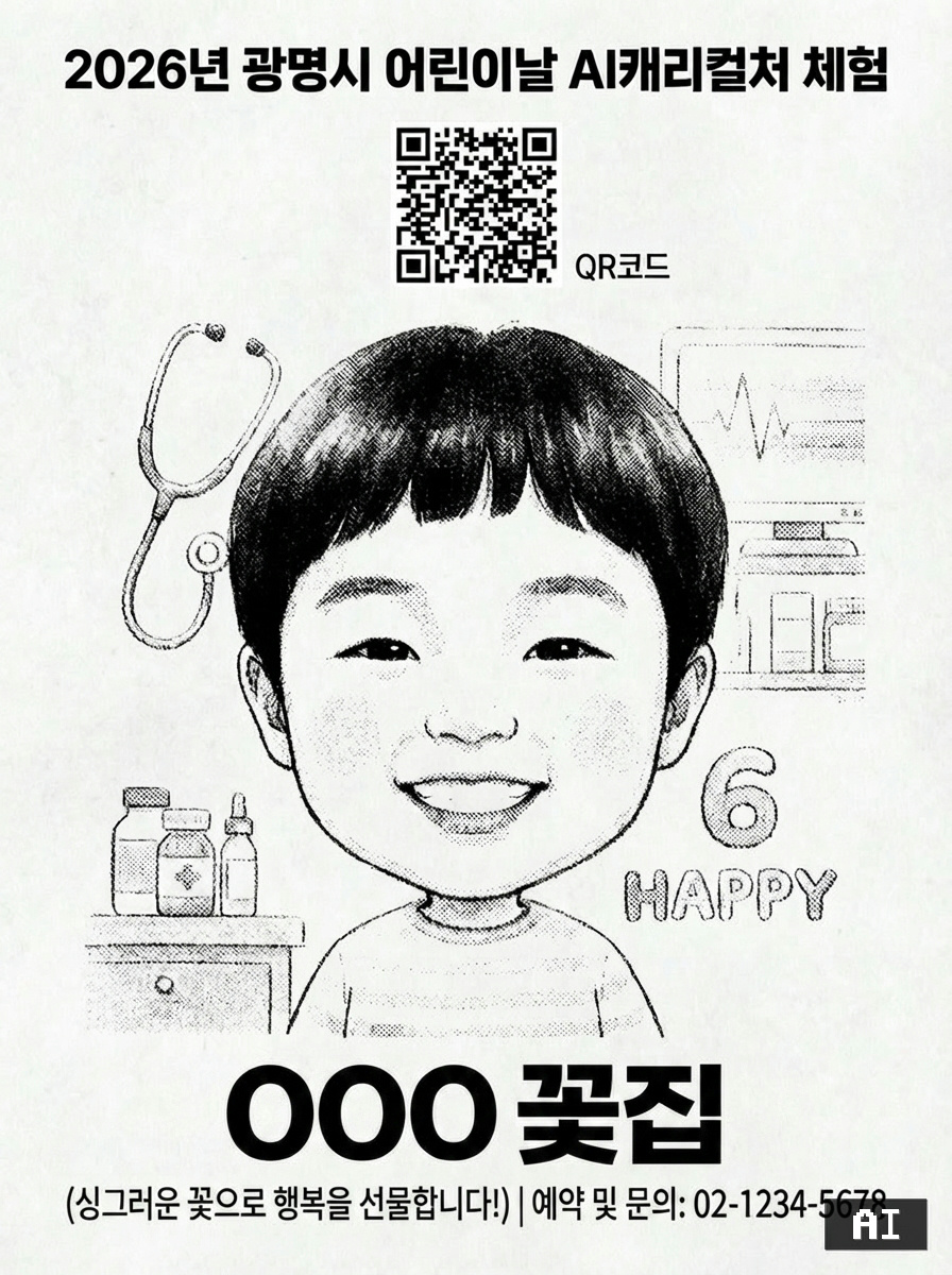 꽃집 인쇄물 광고 샘플