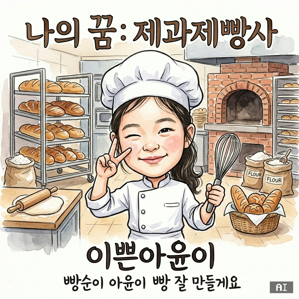 제과제빵사 꿈 캐리커처