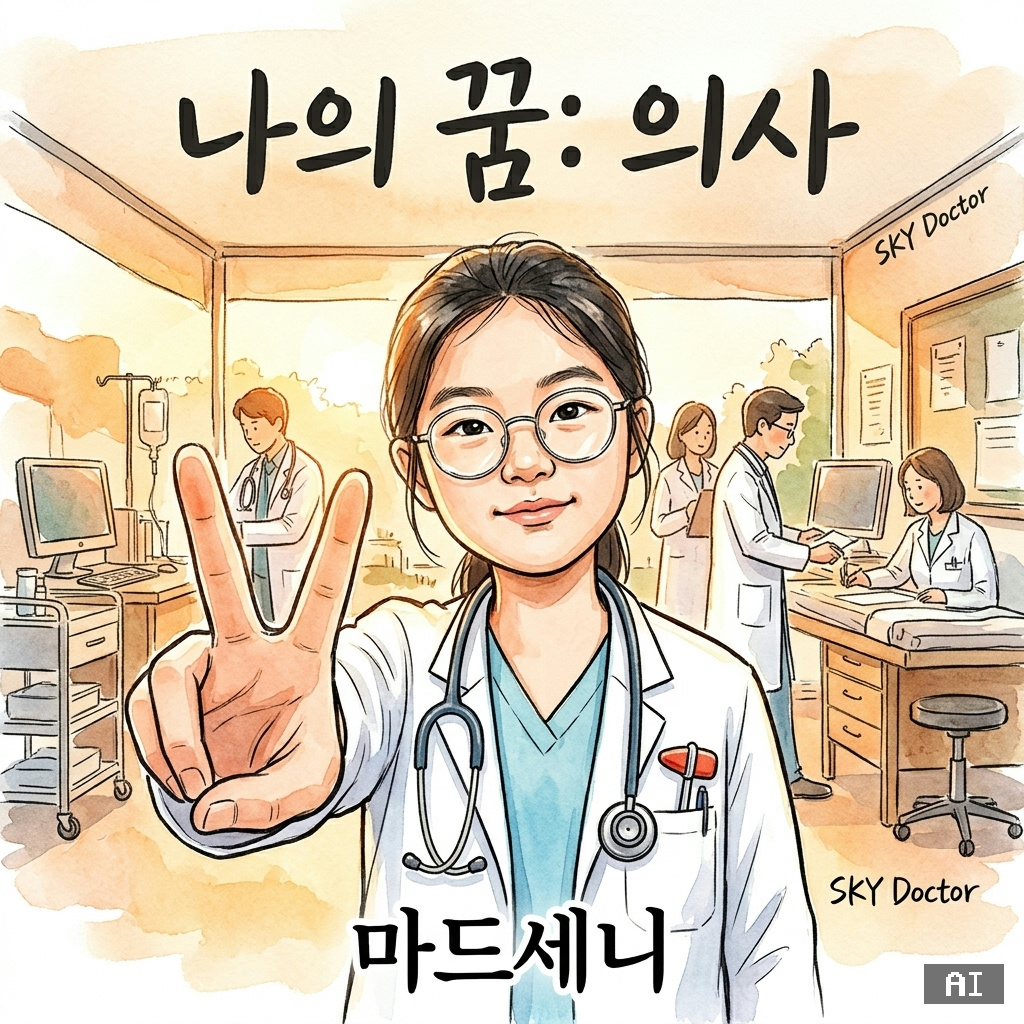의사 꿈 캐리커처