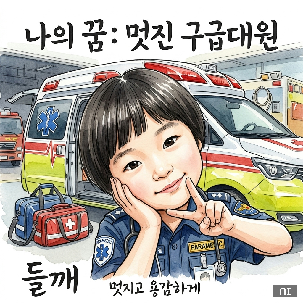구급대원 꿈 캐리커처