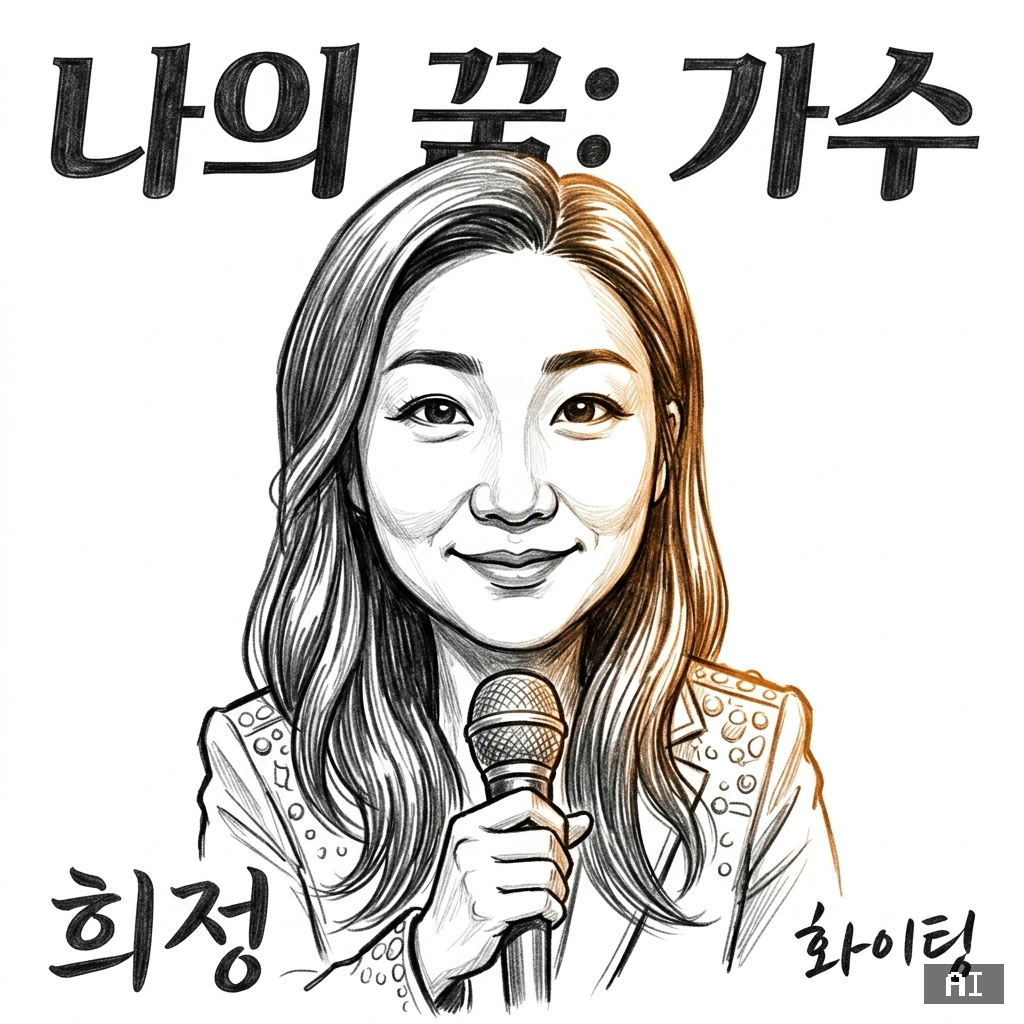 가수 꿈 캐리커처