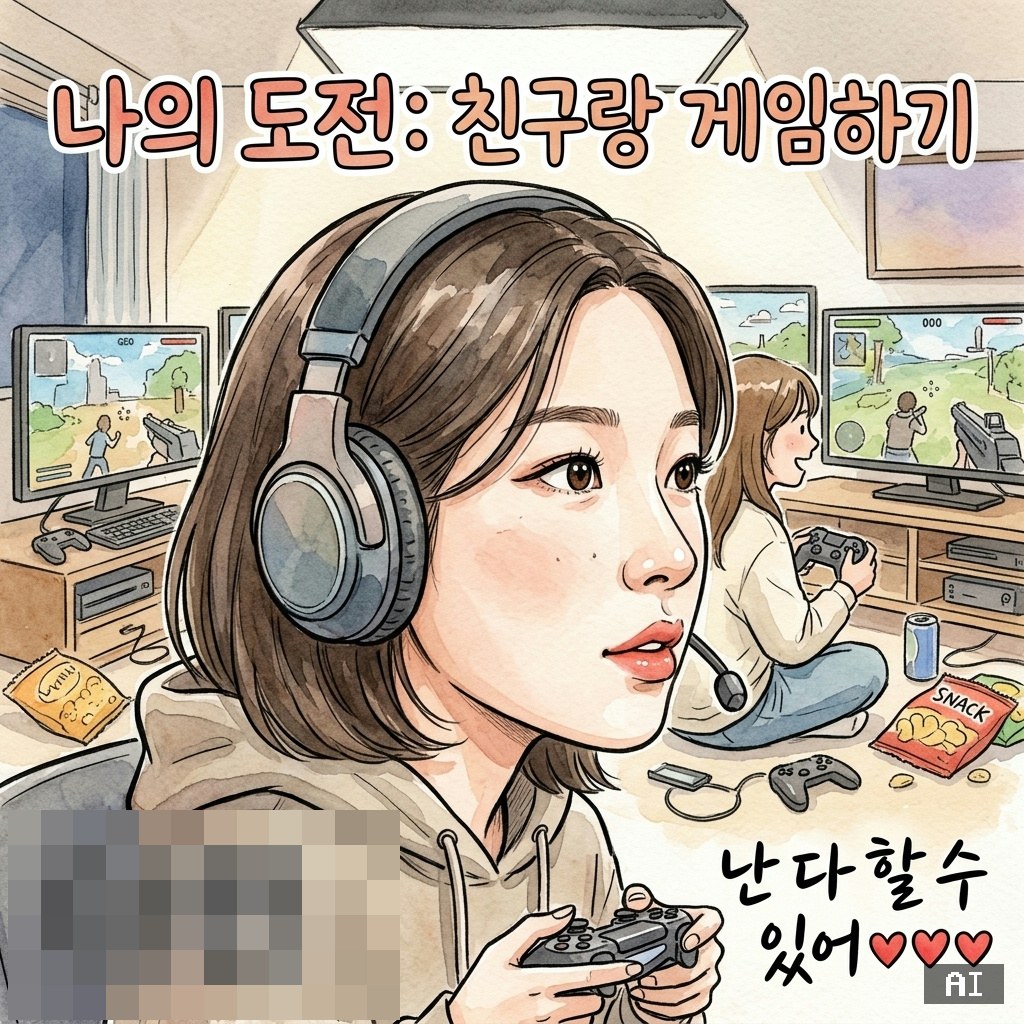 AI 캐리커처 예시 — 친구랑 게임하기