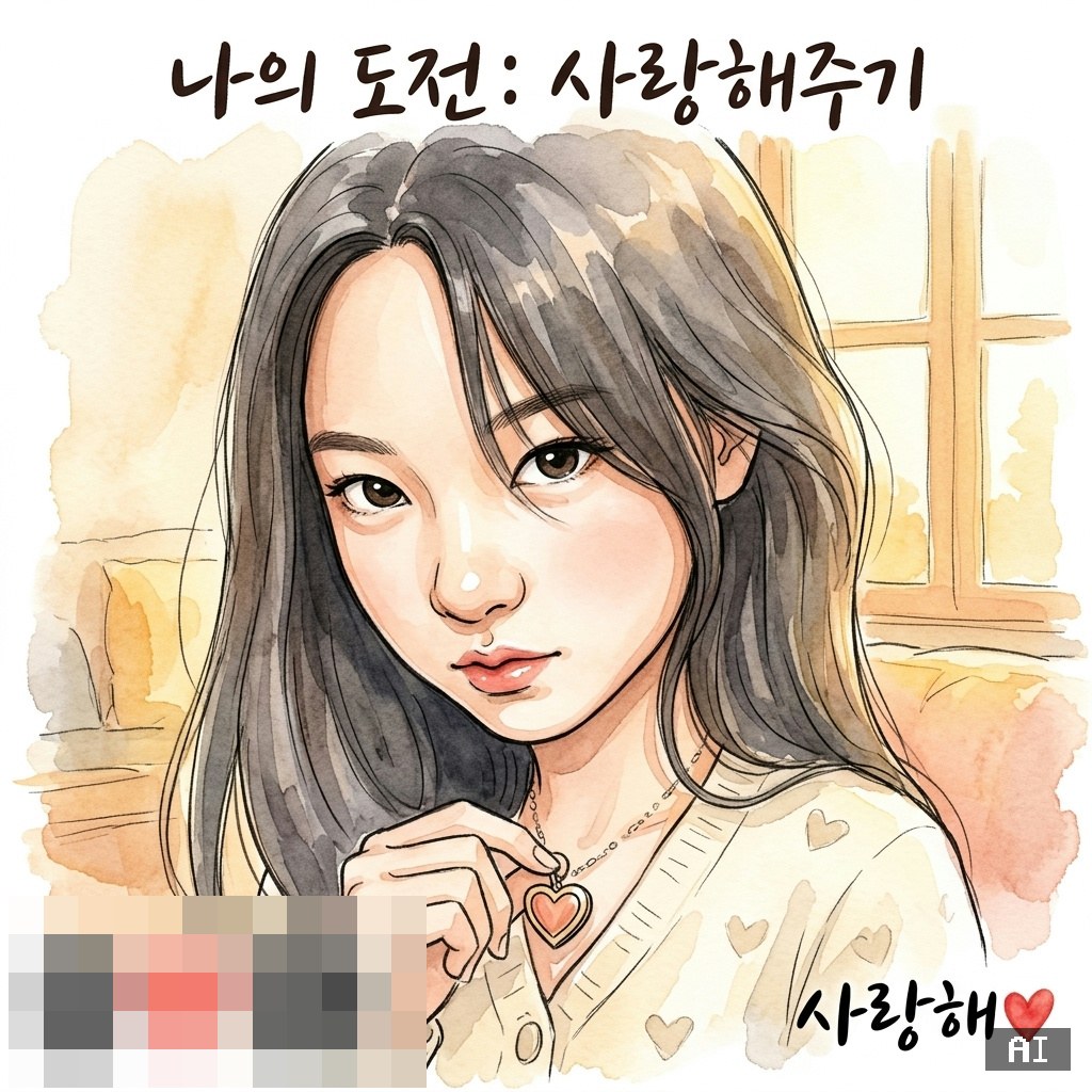 AI 캐리커처 예시 — 나를 사랑해주기