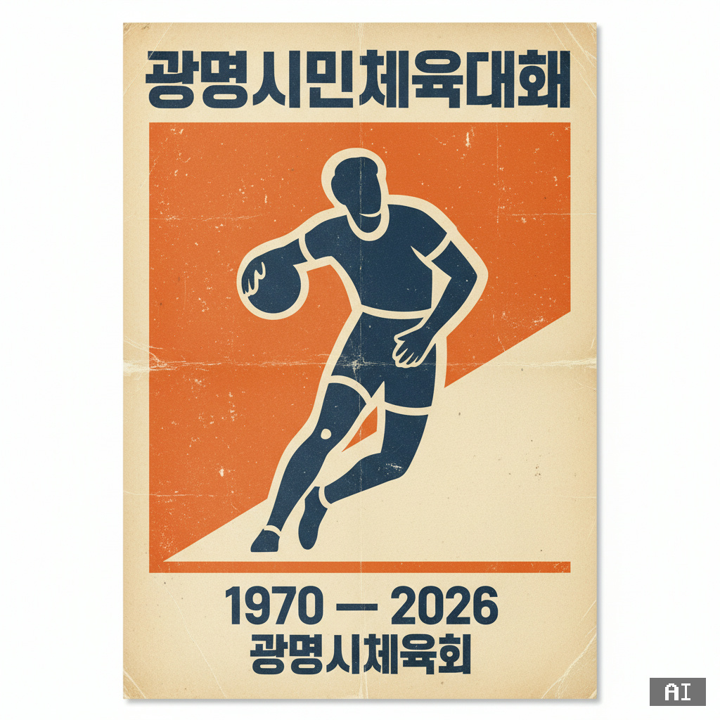 레트로 체육 포스터 스타일