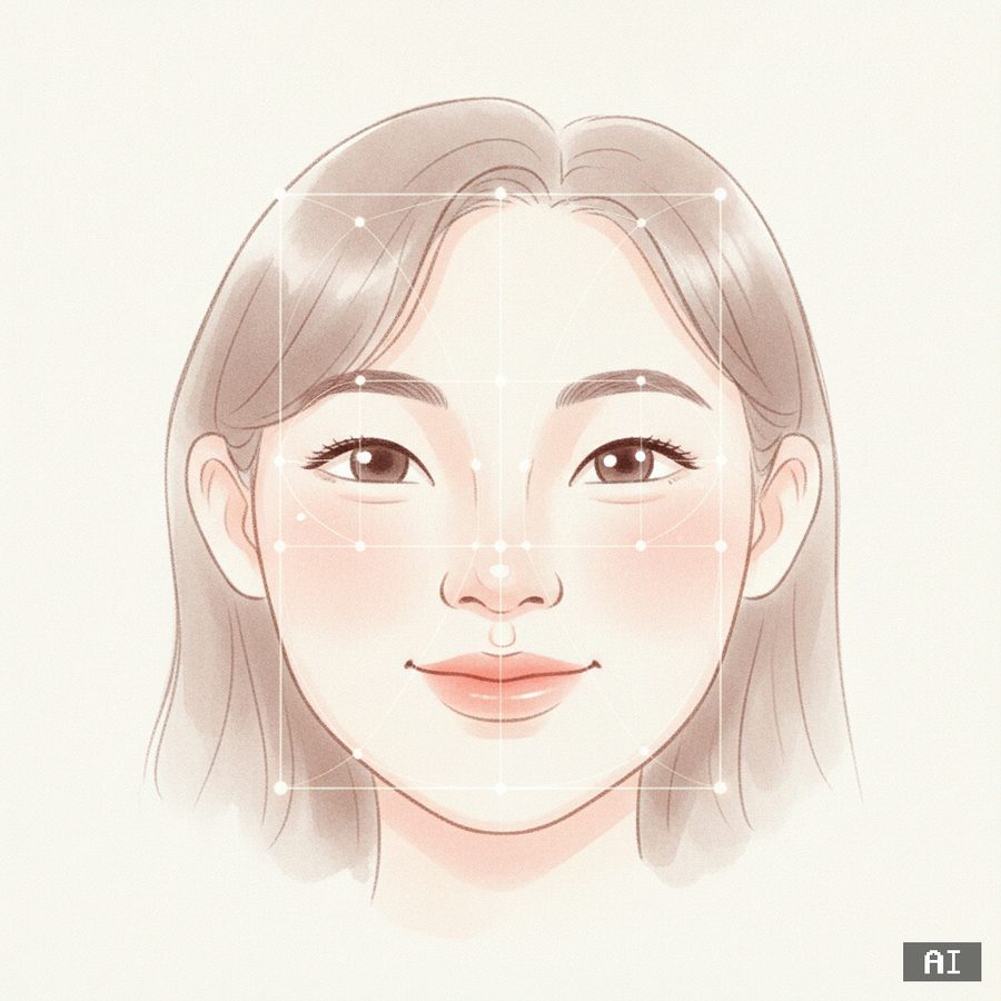 자동 얼굴 인식과 AI 보정 기술