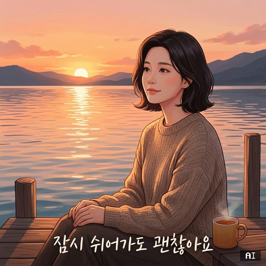 심플한 한마디 예시 — 잠시 쉬어가도 괜찮아요