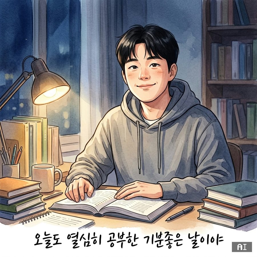 구체적인 한마디 예시 — 오늘도 열심히 공부한 기분좋은 날이야
