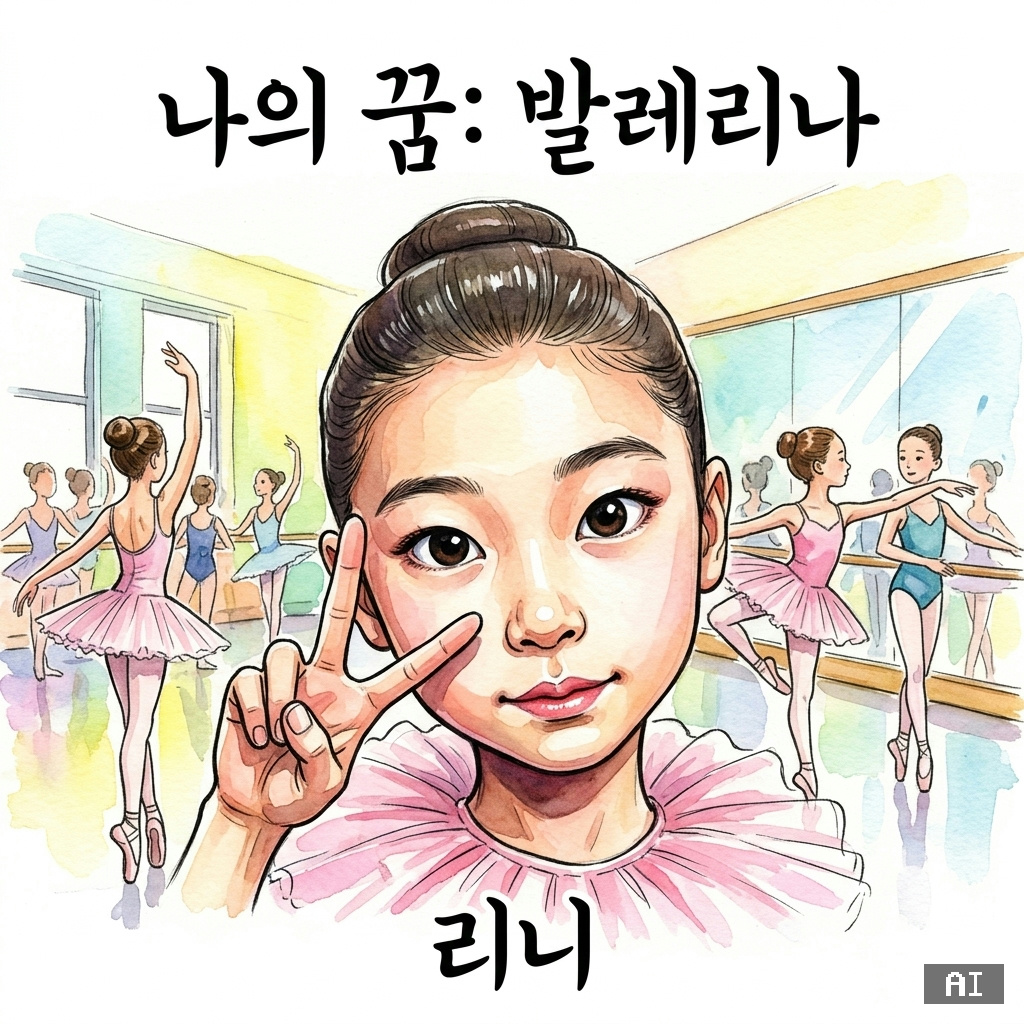 AI 캐리커처 예시 — 발레리나