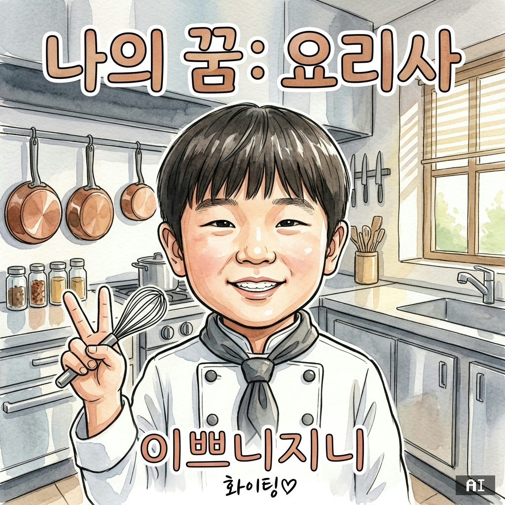 AI 캐리커처 예시 — 요리사