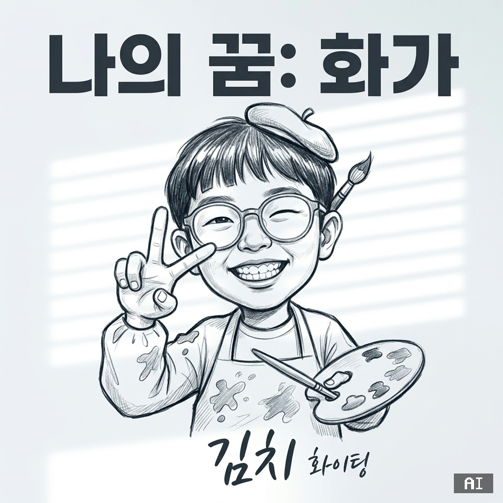 AI 캐리커처 예시 — 화가