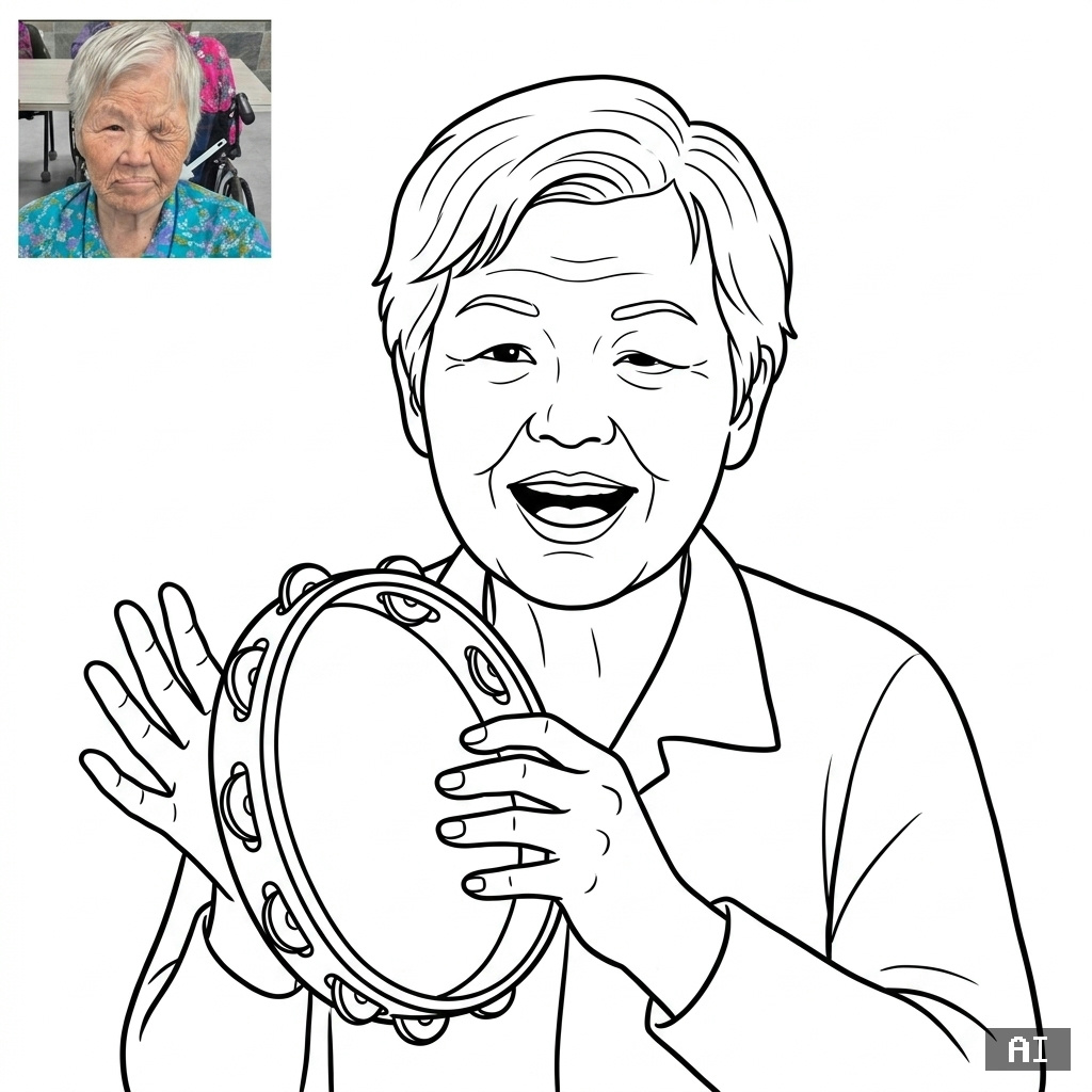 탬버린 색칠 도안