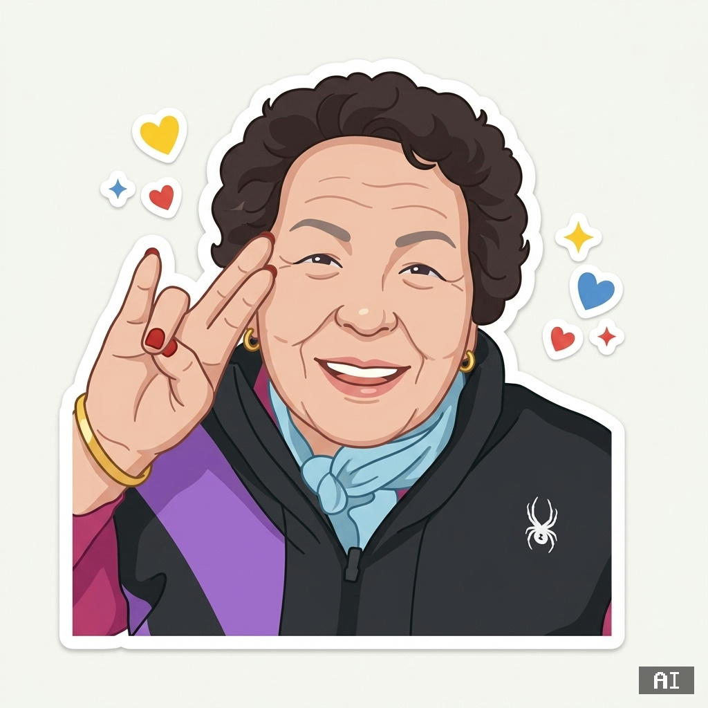 컬러 스티커 캐리커처